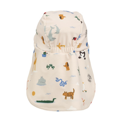 LIEWOOD Detský UV klobúk na plávanie Cecilia Around the world / Sandy