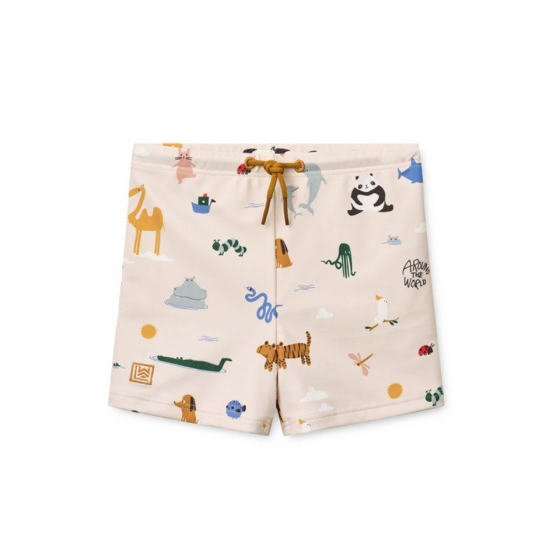LIEWOOD Otto plavecké šortky Around the world / Sandy