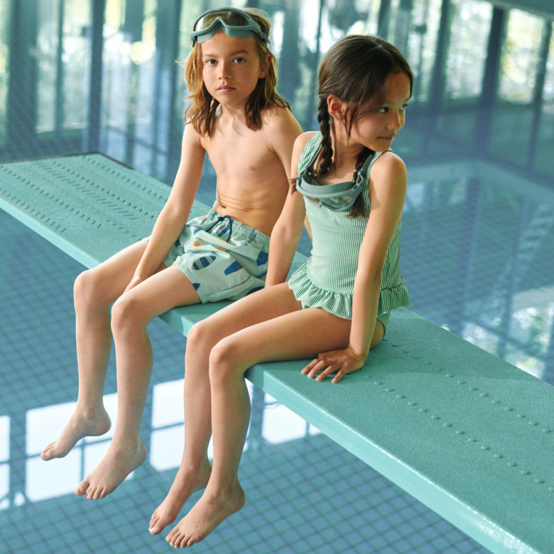 LIEWOOD Duke plavecké šortky Boards / Light peppermint