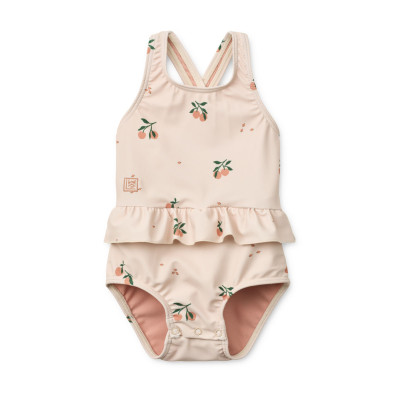 LIEWOOD plavky Amara Baby Printed Peach Sea shell