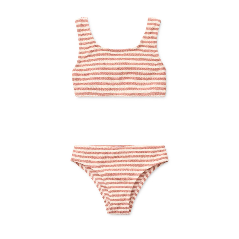 LIEWOOD Bello pruhované bikiny Coral blush
