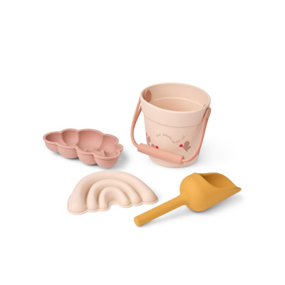 LIEWOOD plážový set formičky s vedierkom Butterfly / Apple blossom