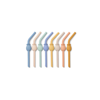 LIEWOOD Silikónové slamky Carlson Ananás 8-balenie