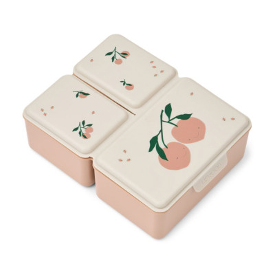 LIEWOOD Detský desiatový box Driss Peach me / Sea shell