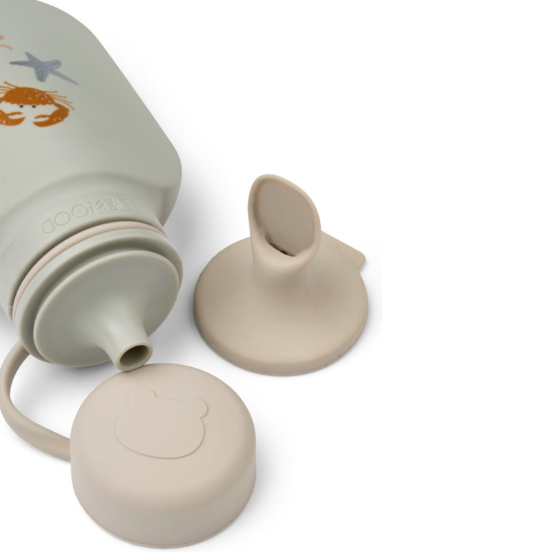 LIEWOOD Silikónová smoothie fľaštička Lizzie 2-balenie Sea creature / Sandy