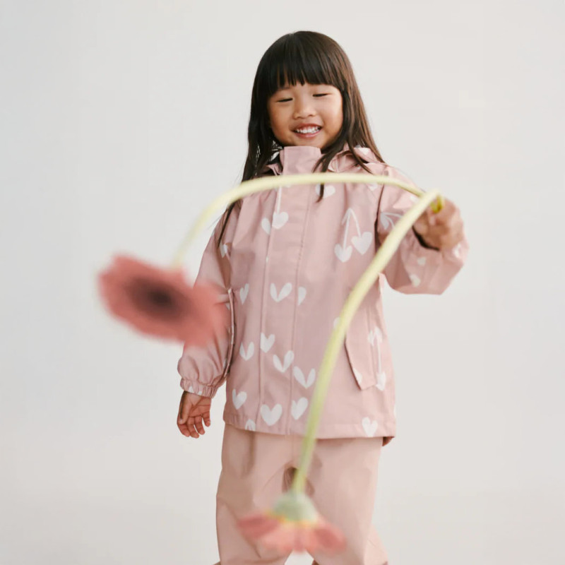 LIEWOOD nepremokavý set Pedia – bunda a nohavice Sweethearts / Pale tuscany