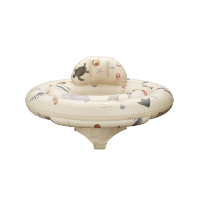 LIEWOOD plávací kruh so sedadlom Dawn Sea creature / Sandy