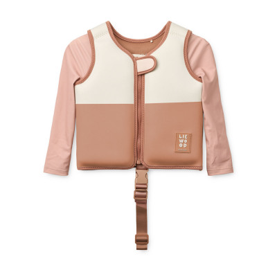 LIEWOOD plávacia vesta s rukávmi Dove Tuscany rose multi mix