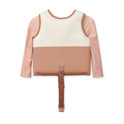 LIEWOOD plávacia vesta s rukávmi Dove Tuscany rose multi mix