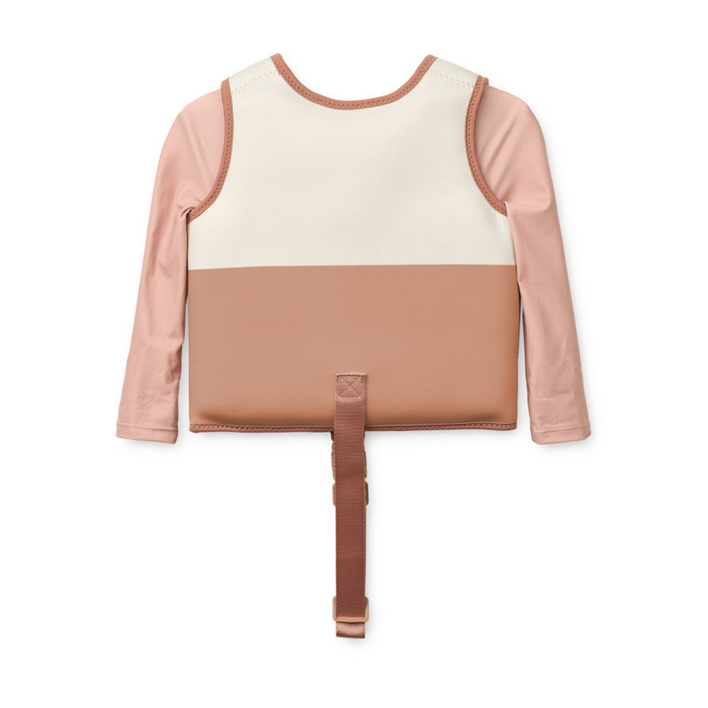 LIEWOOD plávacia vesta s rukávmi Dove Tuscany rose multi mix