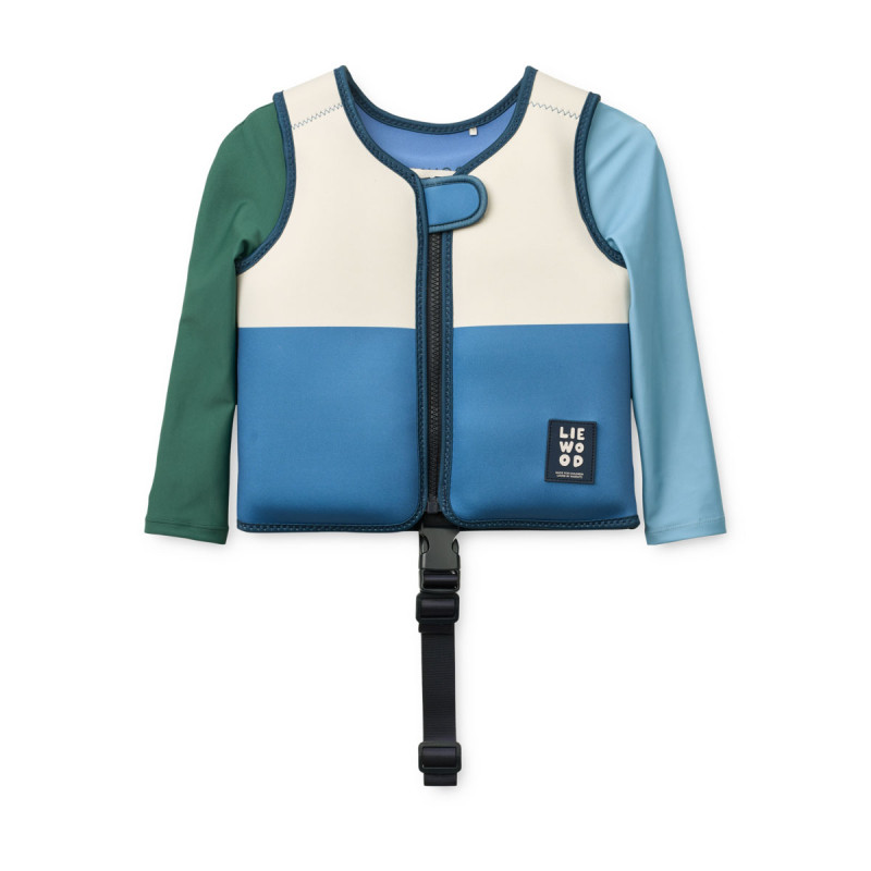 LIEWOOD plávacia vesta s rukávmi Dove Riverside multi mix