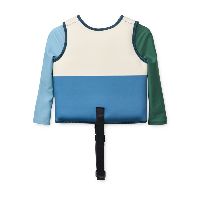 LIEWOOD plávacia vesta s rukávmi Dove Riverside multi mix