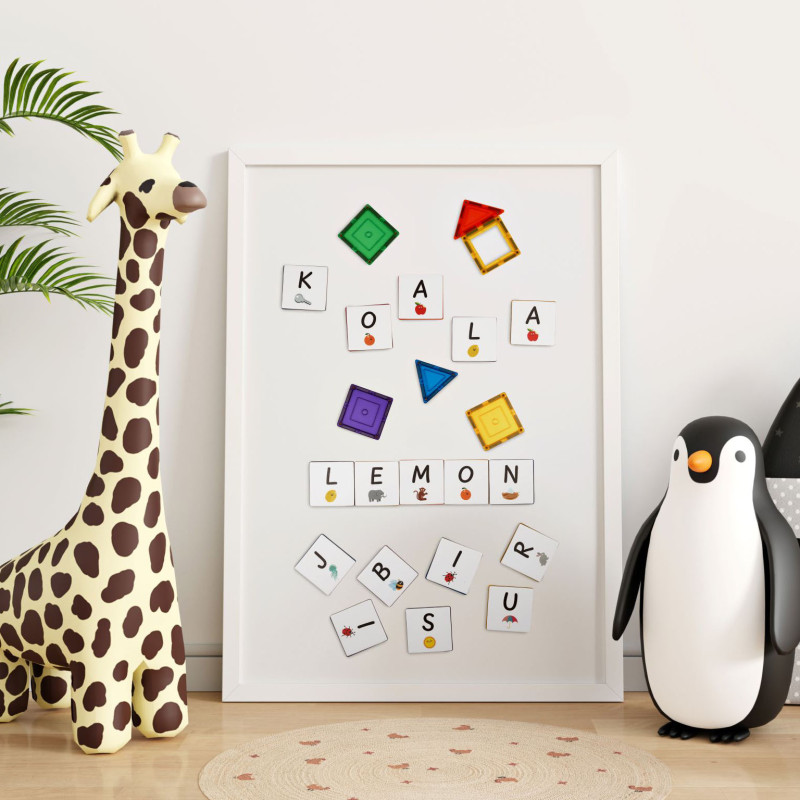 Magnetické kartičky veľké písmená 40 ks