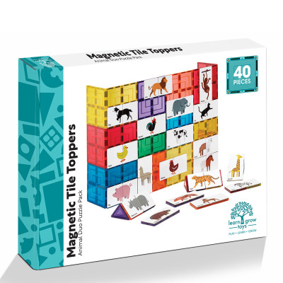 Magnetické kartičky zvieratá puzzle 40 ks