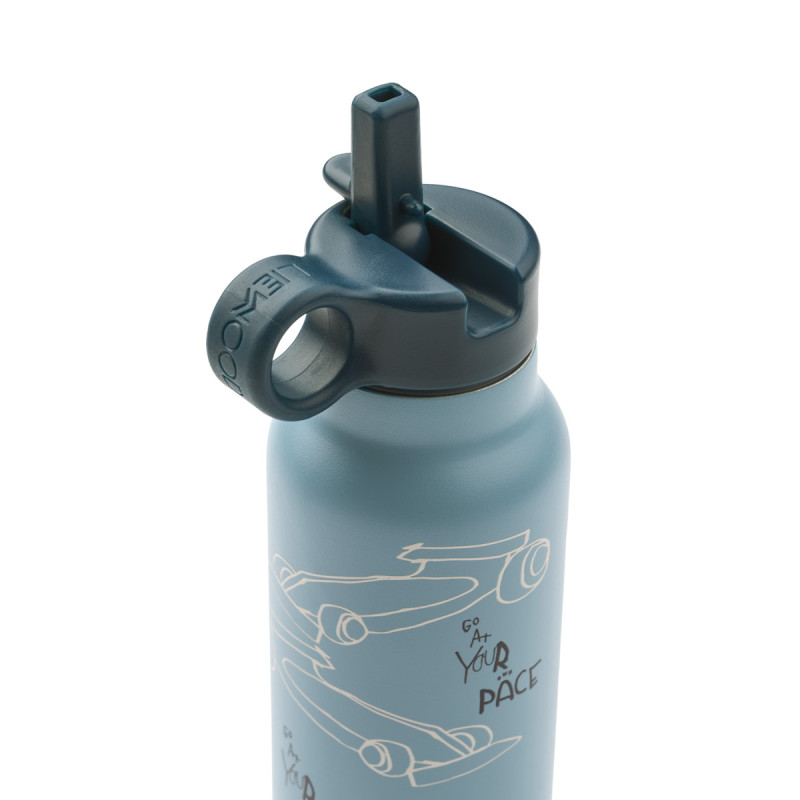 LIEWOOD termoska 350 ml Falk Race cars / Beach blue