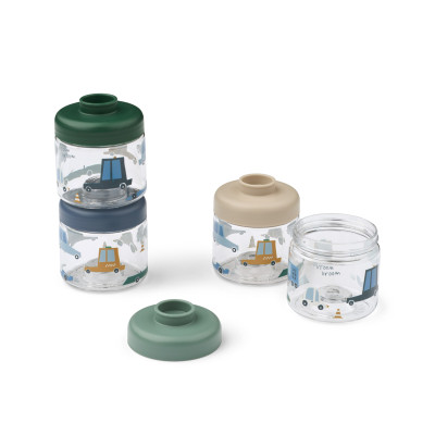 LIEWOOD Dominique tritanové dózy na stravu 100 ml 4 ks Cars / Sandy