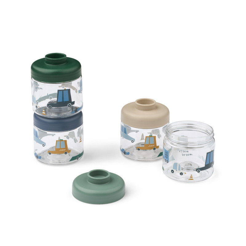 LIEWOOD Dominique tritanové dózy na stravu 100 ml 4 ks Cars / Sandy