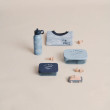 LIEWOOD tritánový desiatový box Arthur Race cars / Beach blue