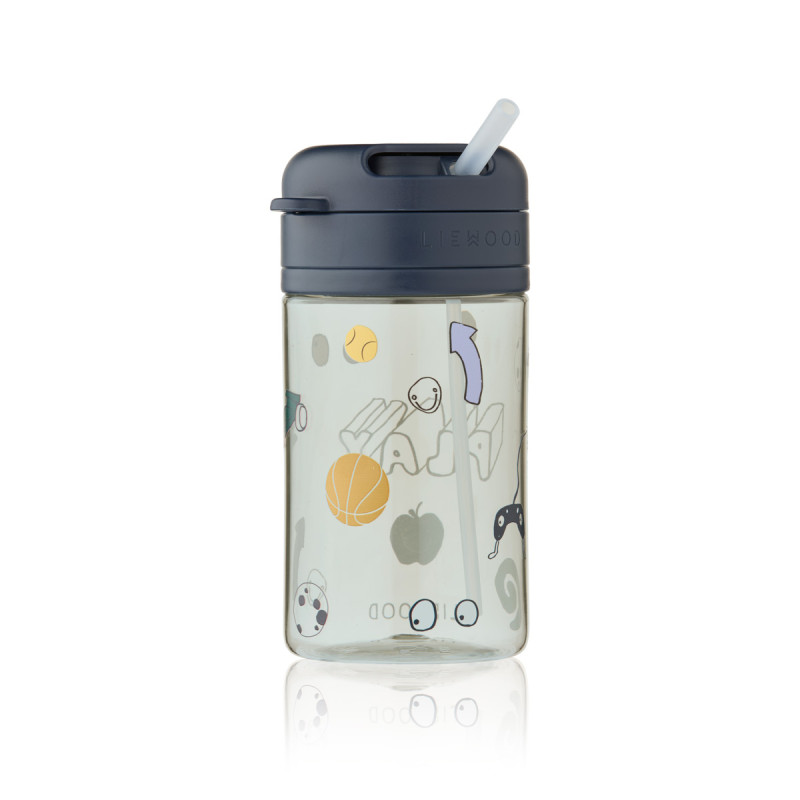 LIEWOOD Pavia pohár so slamkou 500 ml Play / Dusty Peppermint