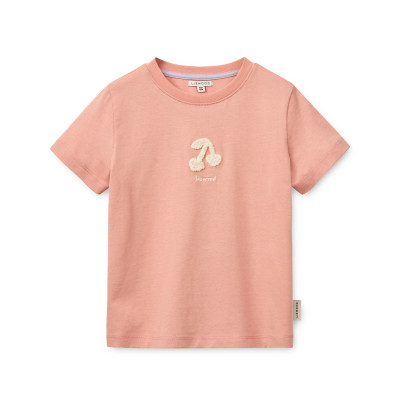 LIEWOOD Francis detské tričko Cherry heart / Rose blush