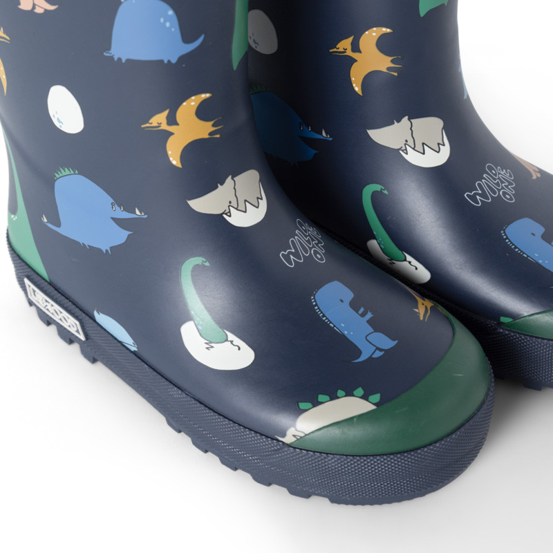 LIEWOOD detské zateplené gumáky Mason Dino roar / Classic navy