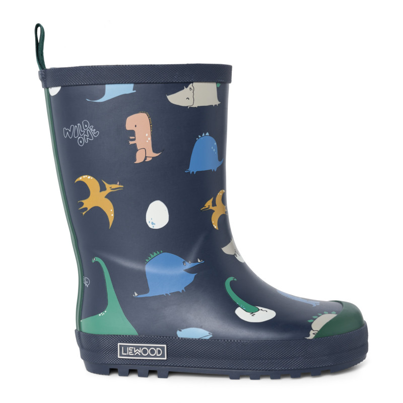 LIEWOOD detské zateplené gumáky Mason Dino roar / Classic navy