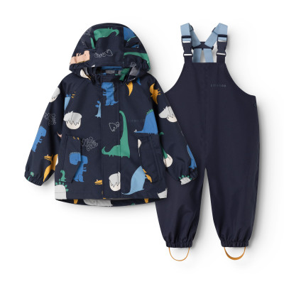 LIEWOOD nepremokavá súprava Manu Dino roar / Classic navy