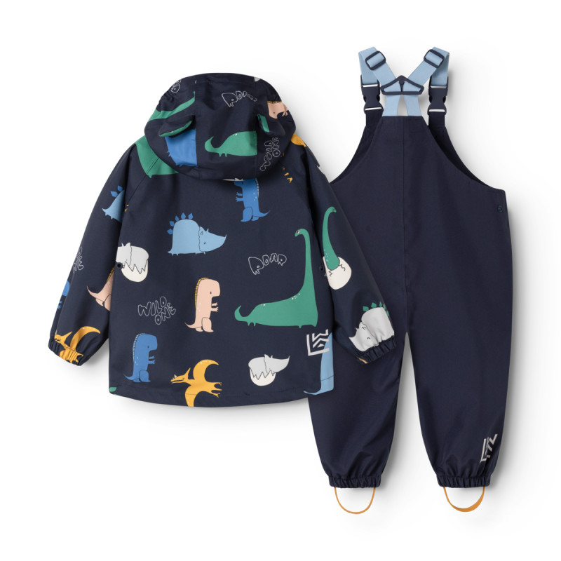 LIEWOOD nepremokavá súprava Manu Dino roar / Classic navy