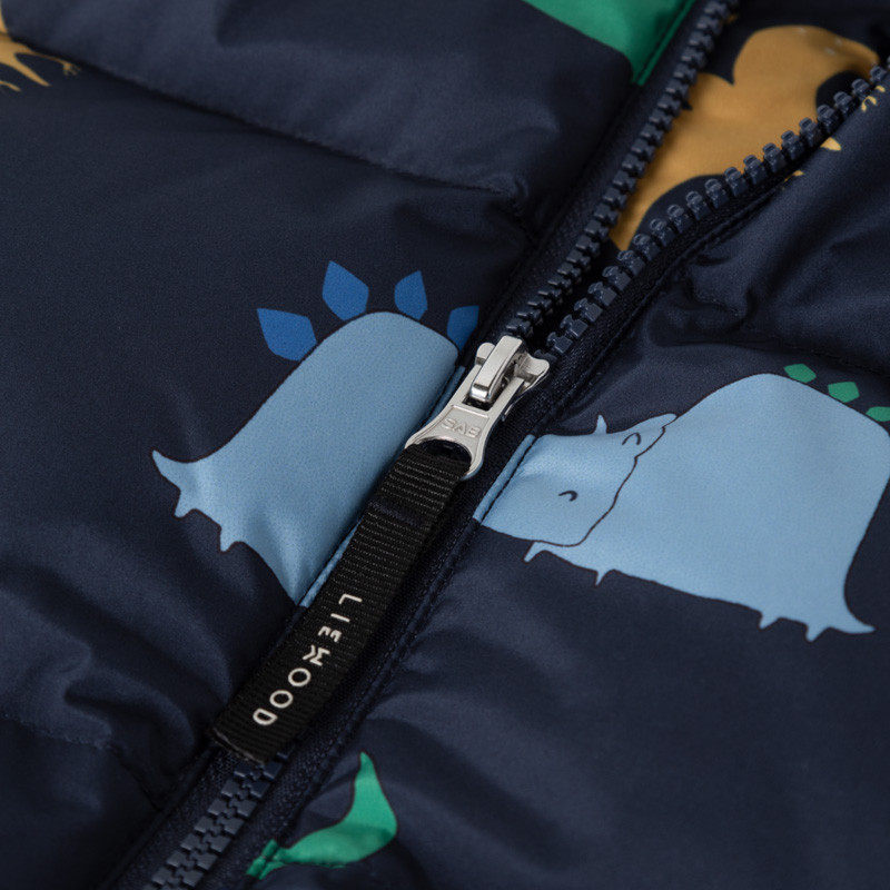 LIEWOOD Polle páperová bunda Dino roar / Classic navy