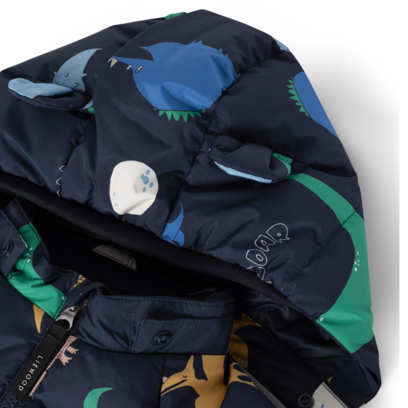 LIEWOOD Polle páperová bunda Dino roar / Classic navy