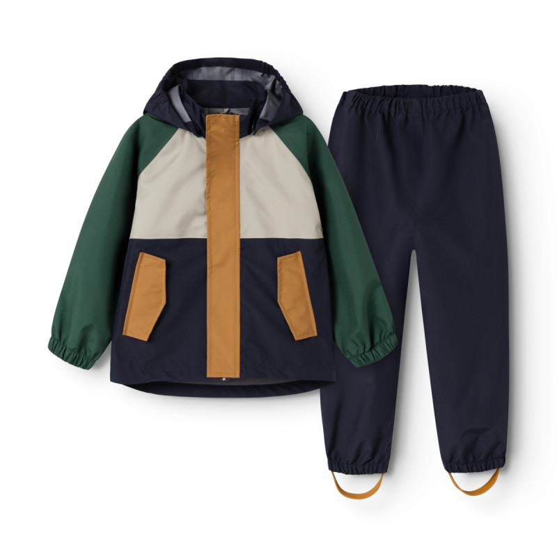 LIEWOOD nepremokavý set Pedia – bunda a nohavice Garden green multi mix