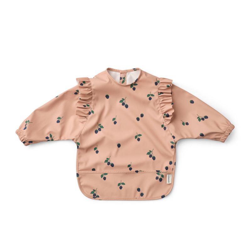 LIEWOOD podbradník s rukávmi Merle Ruffle Berry / Pale Tuscany
