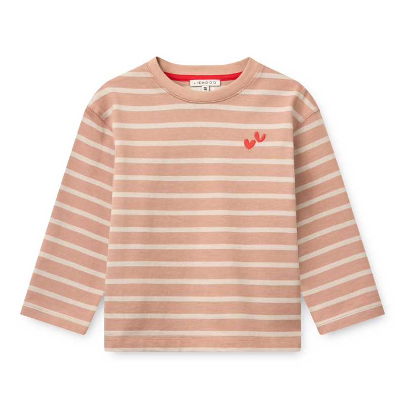 LIEWOOD TYLER pruhované tričko s dlhým rukávom Pale Tuscany / Sandy Stripe