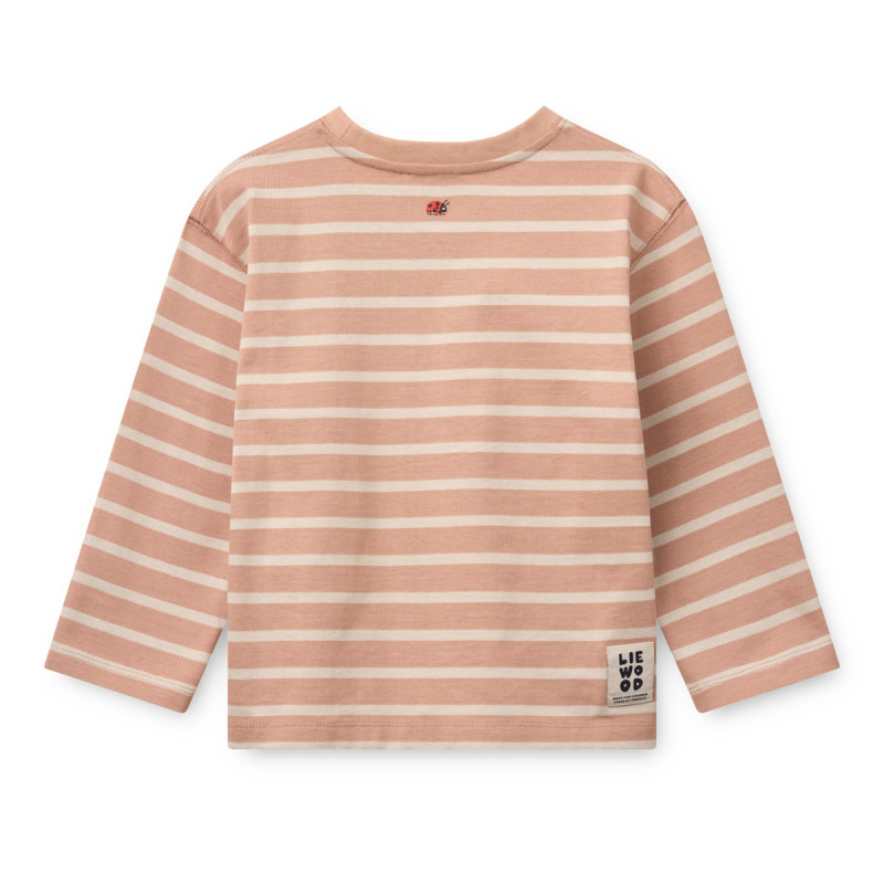 LIEWOOD TYLER pruhované tričko s dlhým rukávom Pale Tuscany / Sandy Stripe