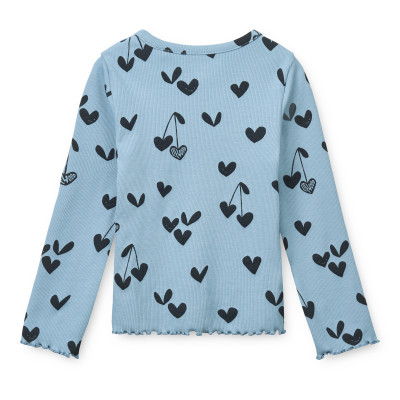 LIEWOOD NIEVE rebrované tričko s dlhým rukávom Sweethearts / Beach blue
