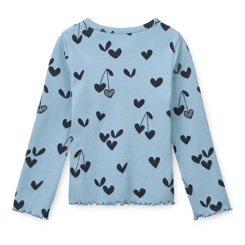 LIEWOOD NIEVE rebrované tričko s dlhým rukávom Sweethearts / Beach blue