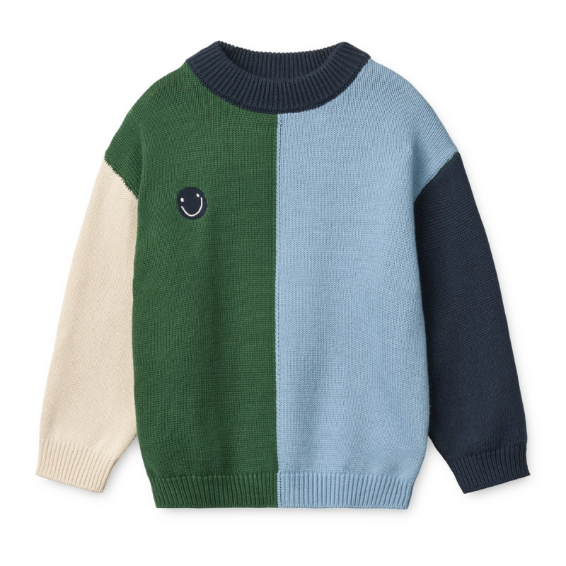 LIEWOOD ORLANE Pletený sveter Beach blue multi mix