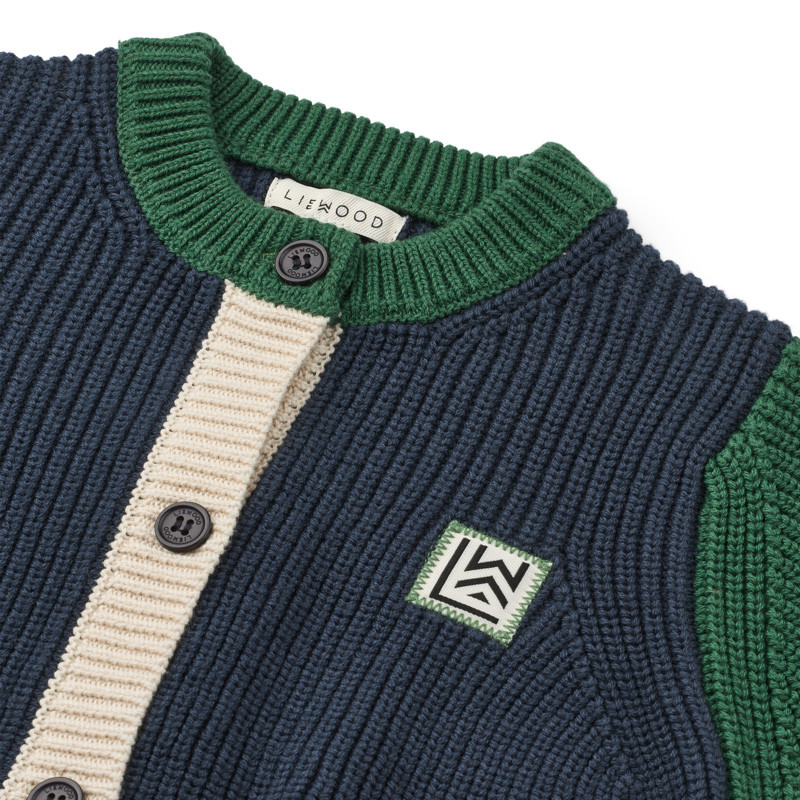 LIEWOOD THEA bavlnený kardigán Classic navy multi mix