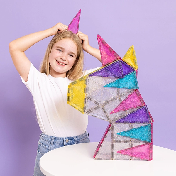Magnetická stavebnica CONNETIX® Glitter Unicorn Pack 56 ks