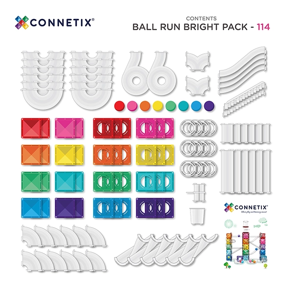 Magnetická stavebnica CONNETIX® Ball Run Bright Pack 114 ks Magnetická stavebnica CONNETIX® Ball Run Bright Pack 114 ks