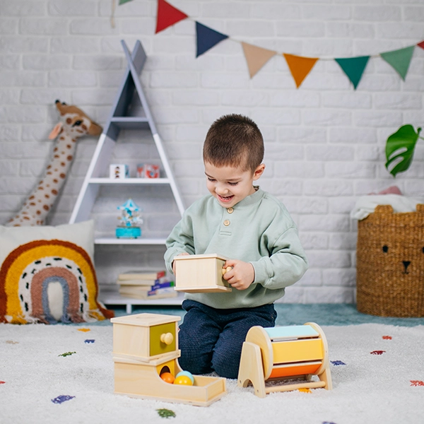 Montessori otáčací bubon s rolničkou - Joybex