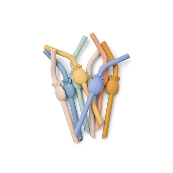 LIEWOOD Silikónové slamky Carlson Ananás 8-balenie LIEWOOD Silikónové slamky Carlson Ananás 8-balenie