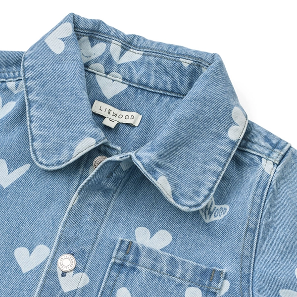 LIEWOOD Kenza denimová košeľa Sweethearts / light blue denim