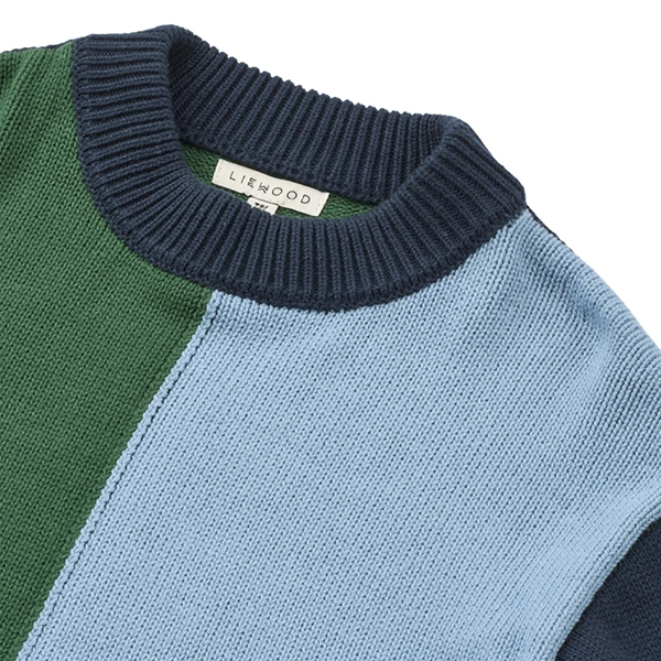 LIEWOOD ORLANE Pletený sveter Beach blue multi mix